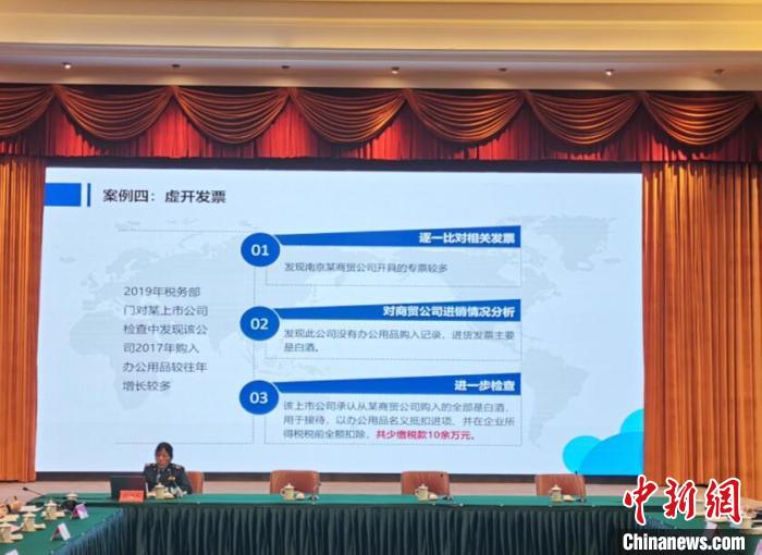 稅務部門通過宣講平臺等多種方式，針對上市企業(yè)可能存在的財務風險，通過“個案分析”打好“預防針”?！≈芊f 攝